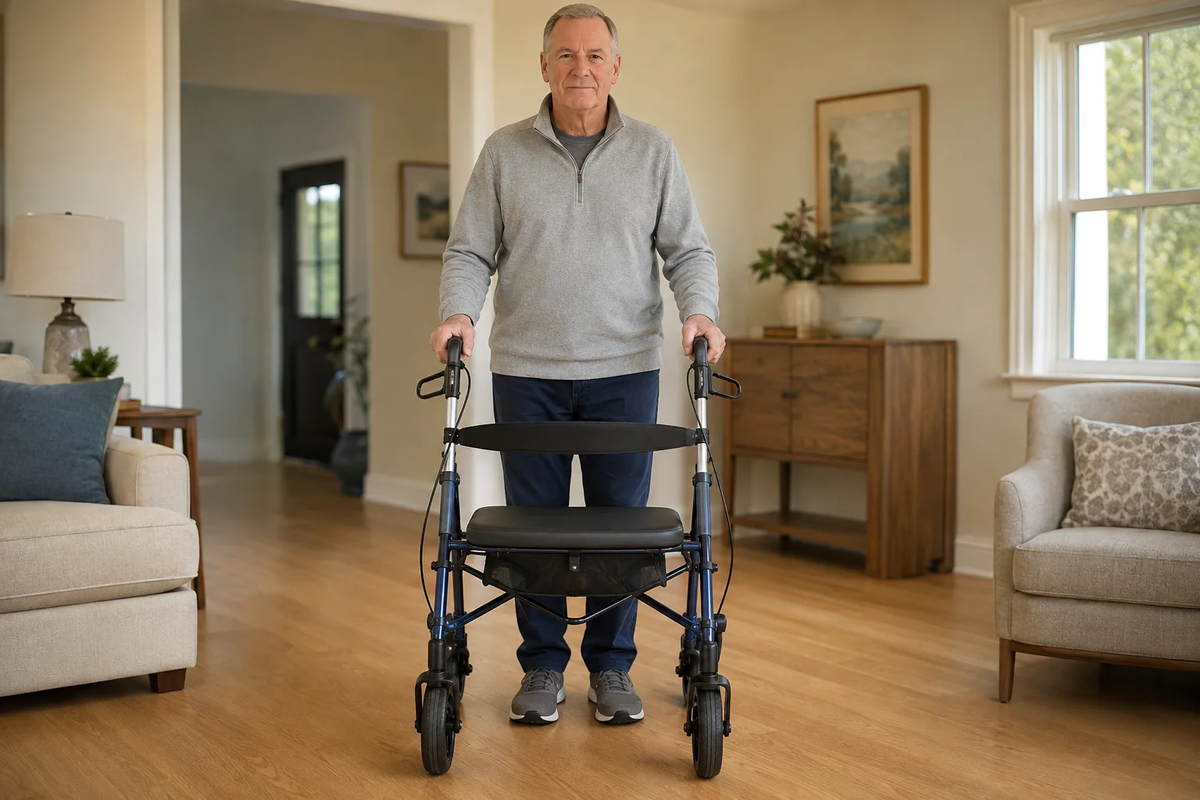 How Do Rollator Brakes Work? Service Brakes, Parking Brakes, and Pre-Use Checks