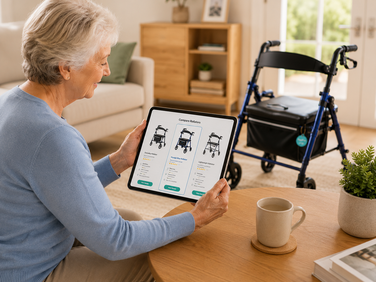 A customer reviewing product guidance with support