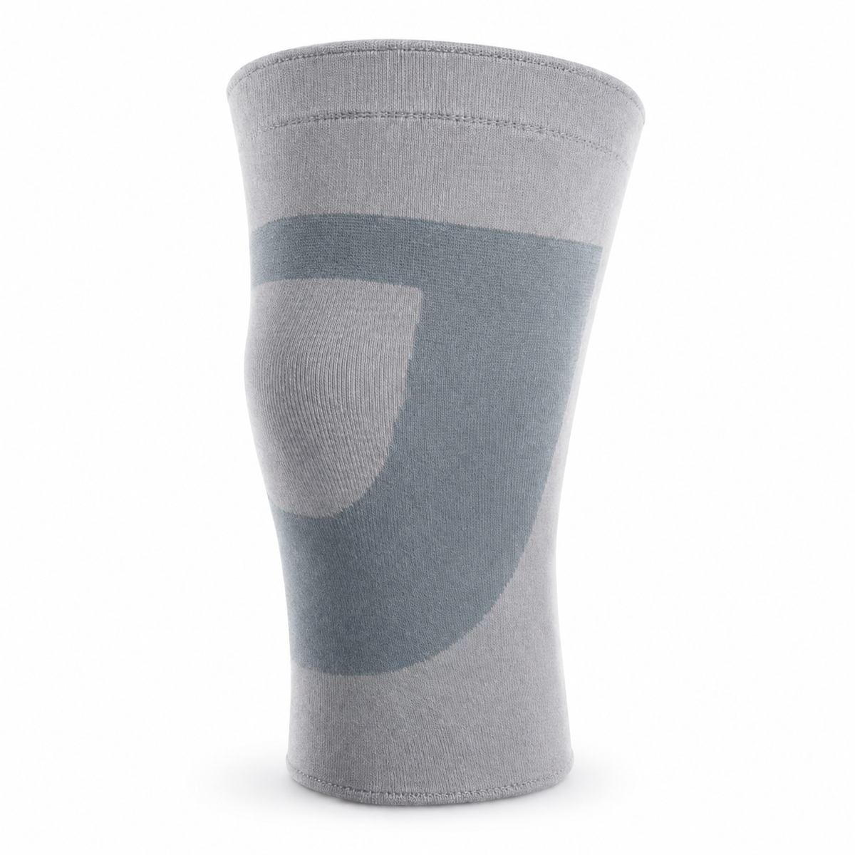 DeepTireh DT-A004 gray pull-on knee support sleeve with a darker contoured knit pattern on a white background